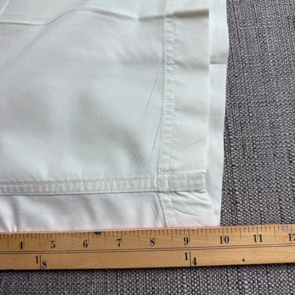 Nautica Clipper Relax Fit Shorts Mens 32W Off White Cotton Nylon Blend Cream